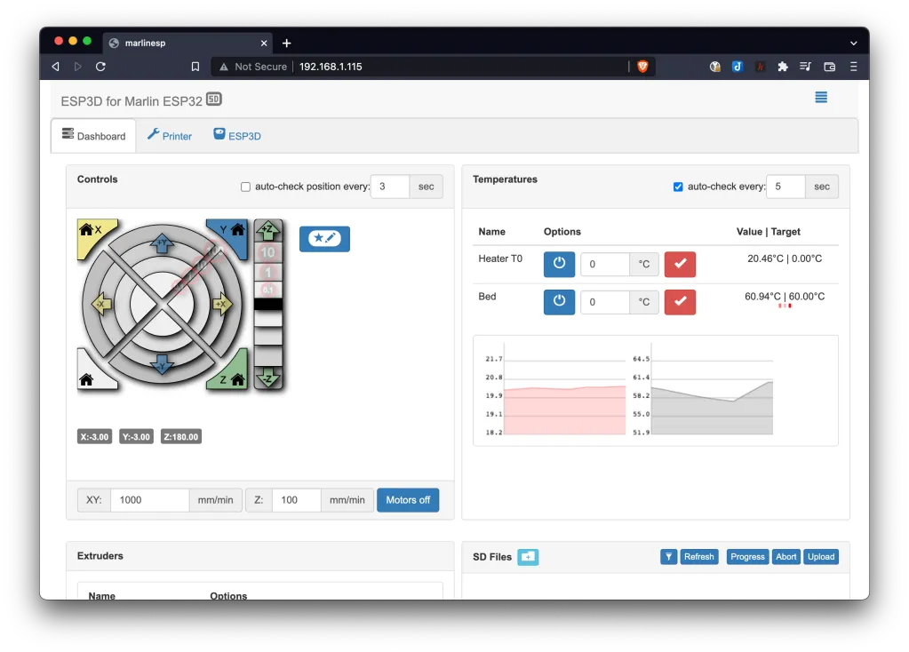 Cetus ESP32 Web UI